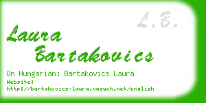 laura bartakovics business card